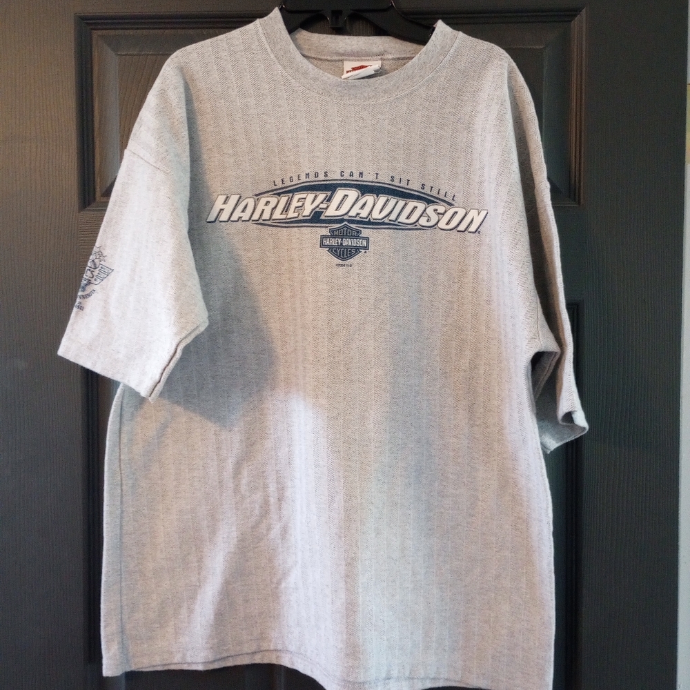 Harley Davidson Herringbone 2005 Throwback Tee Shirt Legends  Raymond Minnesota